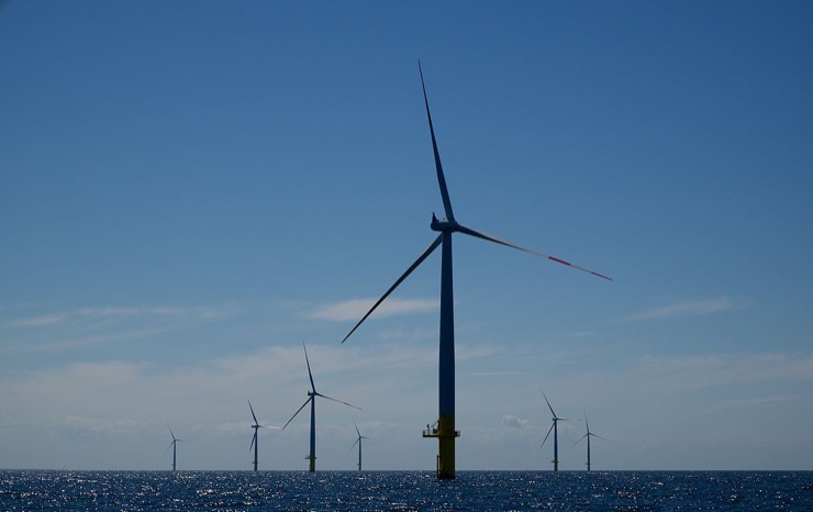 An existing windfarm in the Baltic sea