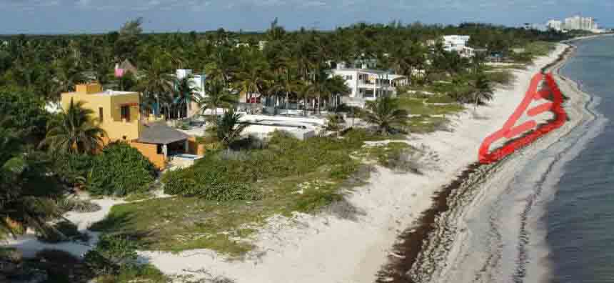 Image of sand recovery on the beach